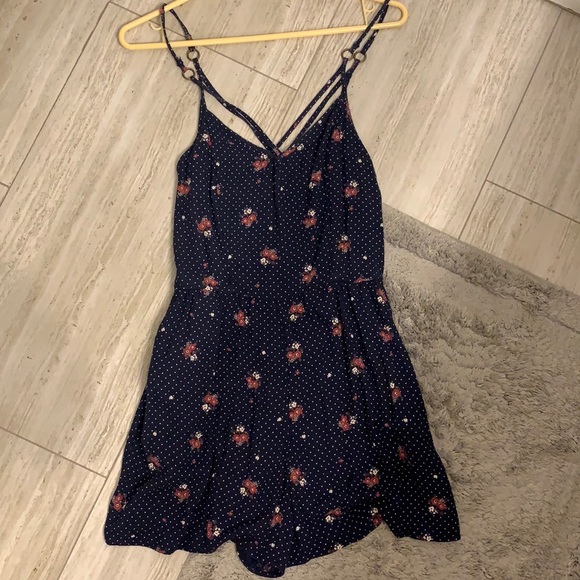 American Eagle Outfitters Pants - American Eagle Polka Dot Floral Romper